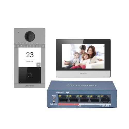 HIKVISION DS-KIS604-S(C) 7" VİLLA TİP IP VIDEO INTERCOM KIT - Hikvision