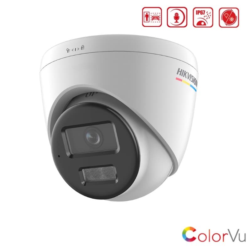 2MP 2.8mm Akıllı Çift Iş.Mic. AcuSense ColorVu Dome Kamera - Ürün Görseli 3