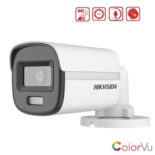 2MP 2.8mm Akıllı Çift Işık Mic. ColorVu Mini Bullet Kamera - Hikvision