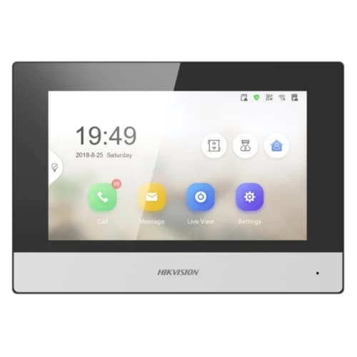 Hikvision DS-KH6320-TE1 7” IP Görüntülü Diafon Monitörü – Dokunmatik Ekran, PoE Destekli - Hikvision
